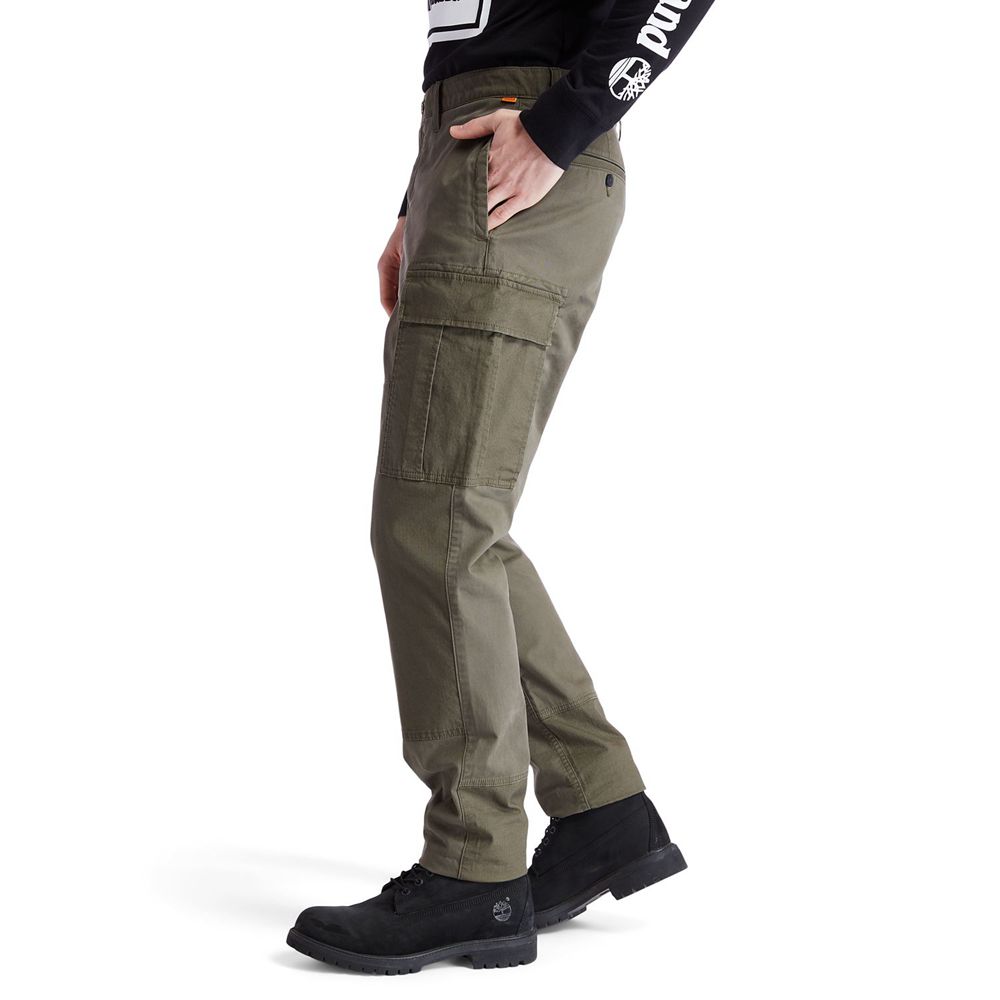 Pantalones Timberland Hombre Profile Lake Relaxed-Fit Cargo Verde Oliva - Chile PVJ-710638